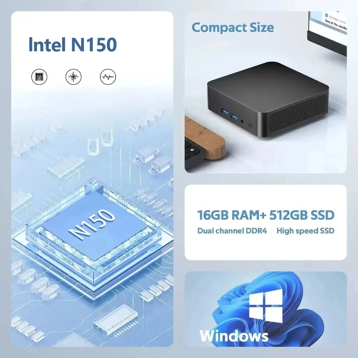 Portable Mini Pc Intel Core N1 - đánh giá và giá Pc Gaming Intel